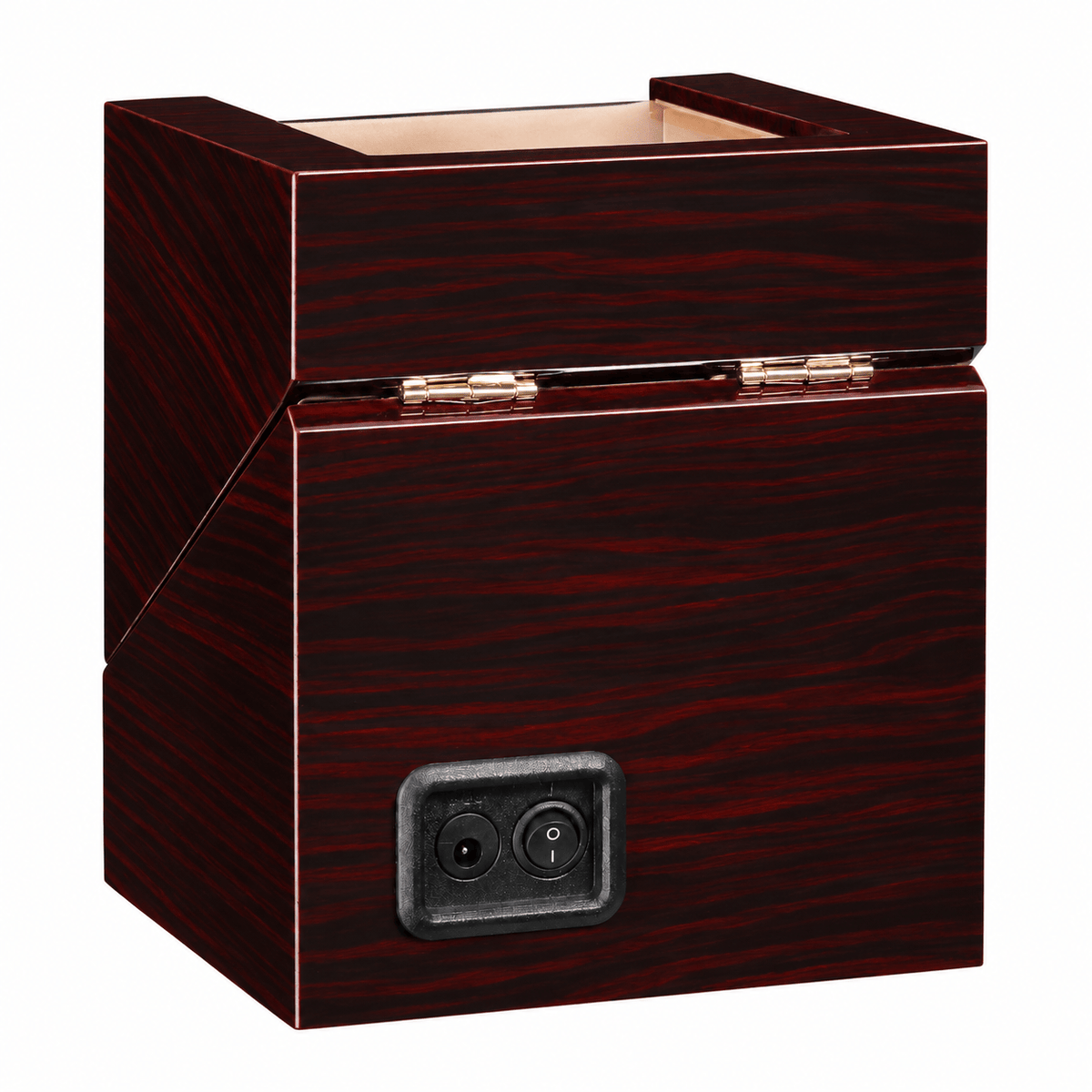 The Time Foundry 2 Slot Watch Winder for Automatic Watches, Ebony, Bidirectional Rotation