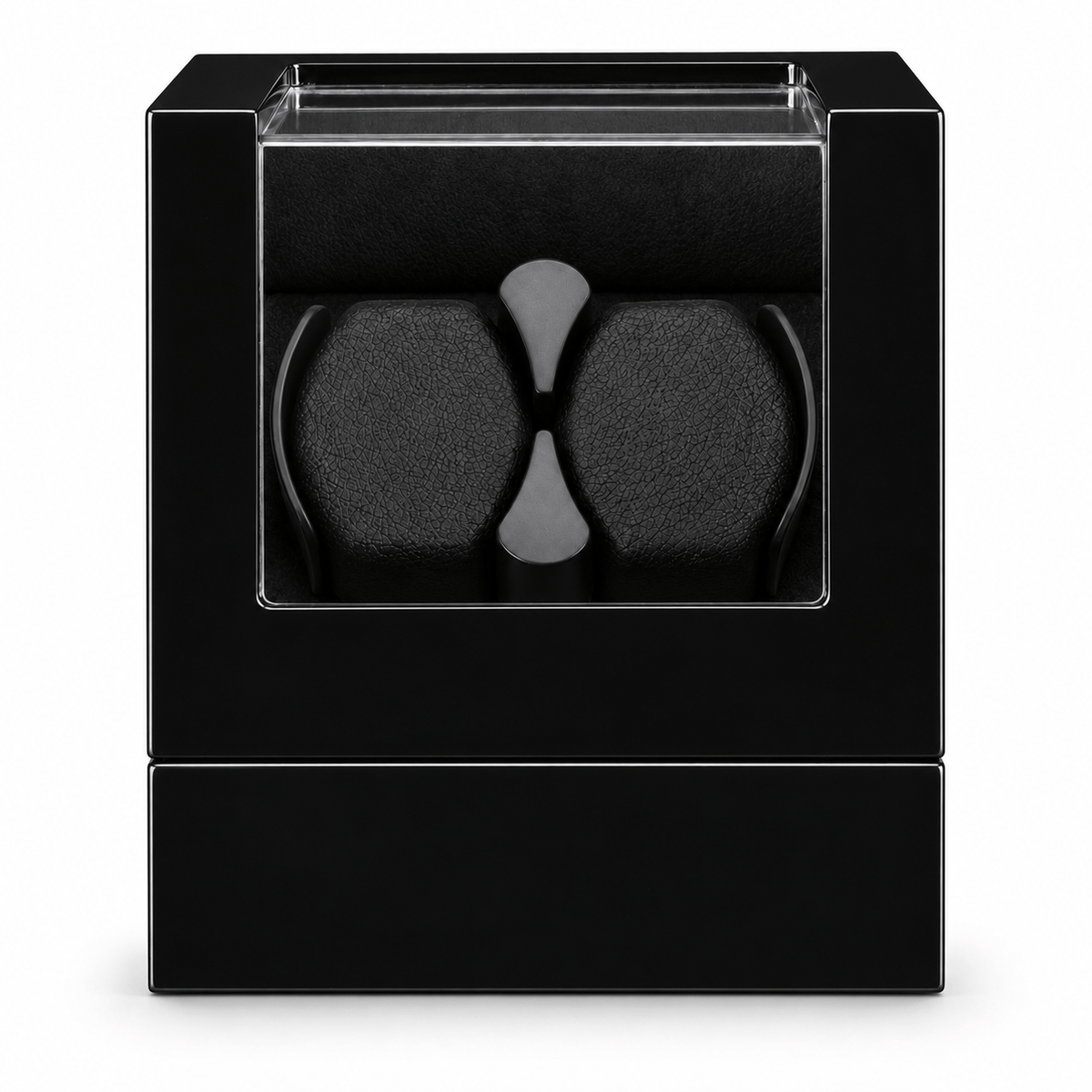 The Time Foundry 2 Slot Watch Winder for Automatic Watches, Piano Black, Bidirectional