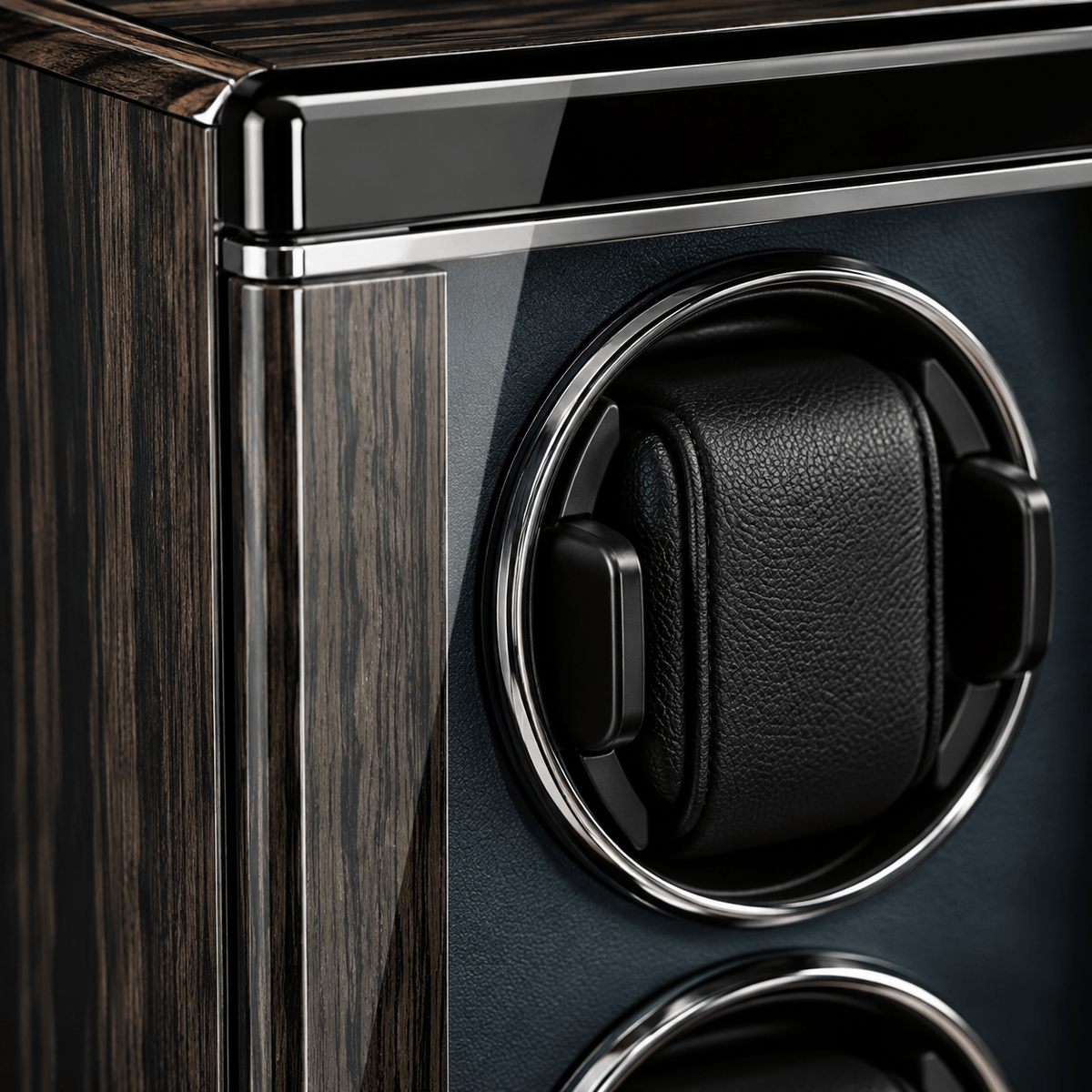 The Time Foundry 2 Slot Watch Winder for Automatic Watches, Piano Black, Japanese Motor