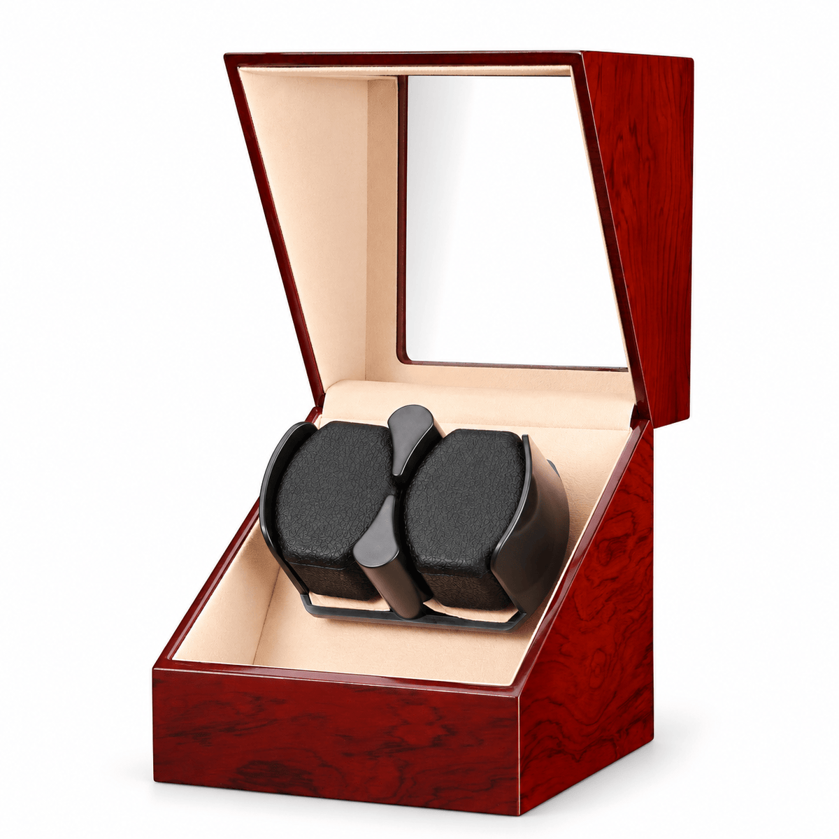 The Time Foundry 2 Slot Watch Winder for Automatic Watches, Rosewood, Bidirectional