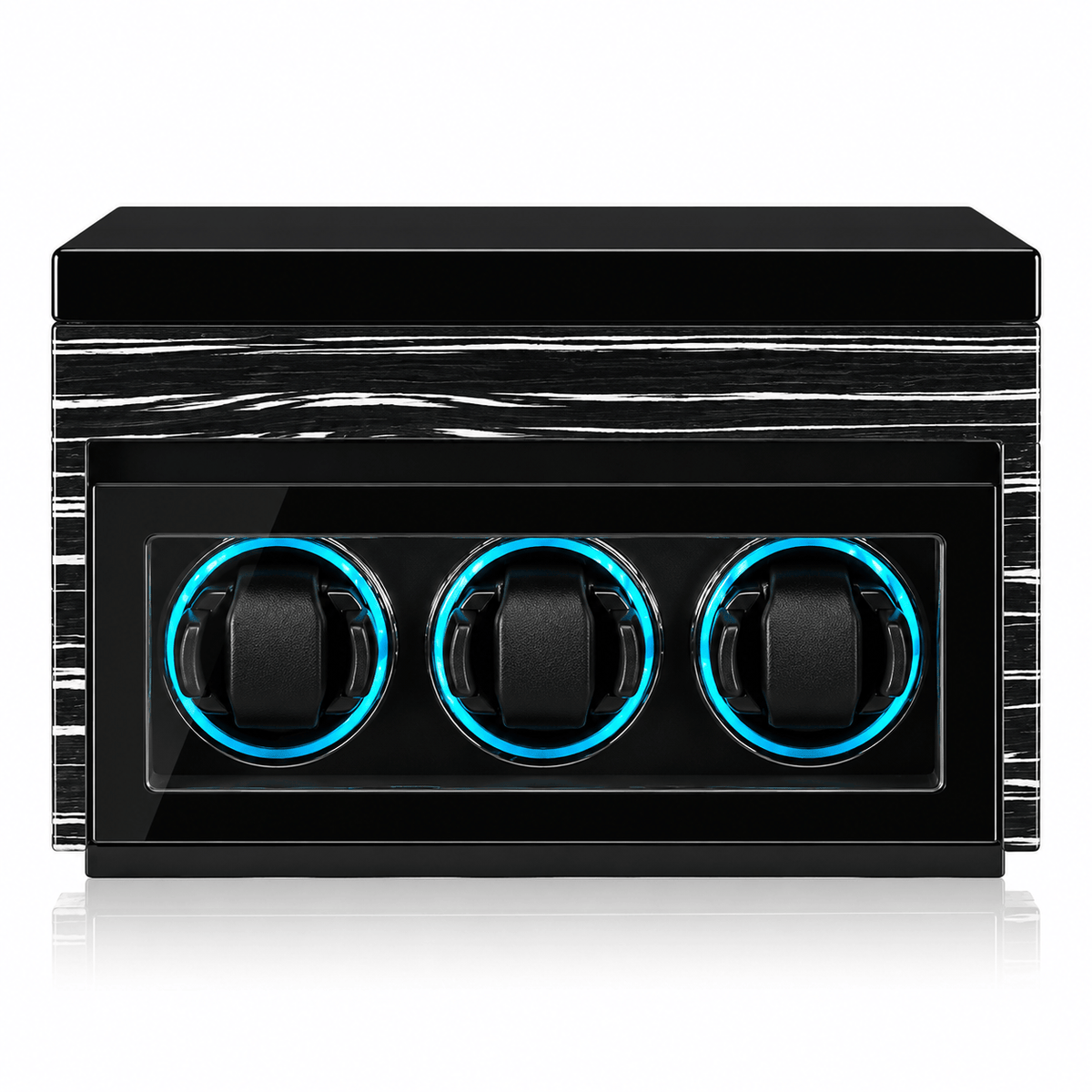 The Time Foundry 3 Slot Watch Winder for Automatic Watches, Ebony, Touch Control Panel