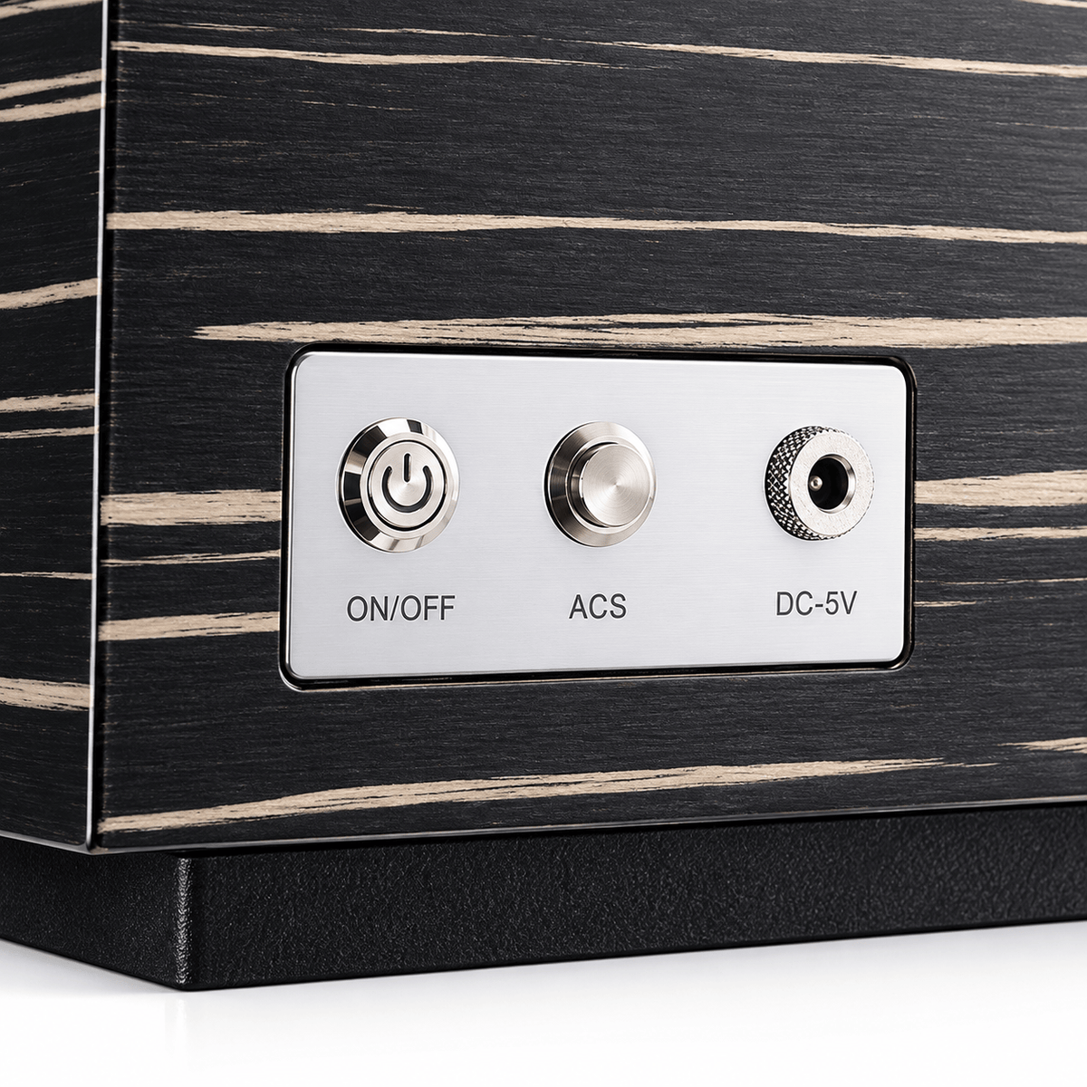 The Time Foundry 4 Slot Watch Winder for Automatic Watches, Ebony, LED Accent Lighting