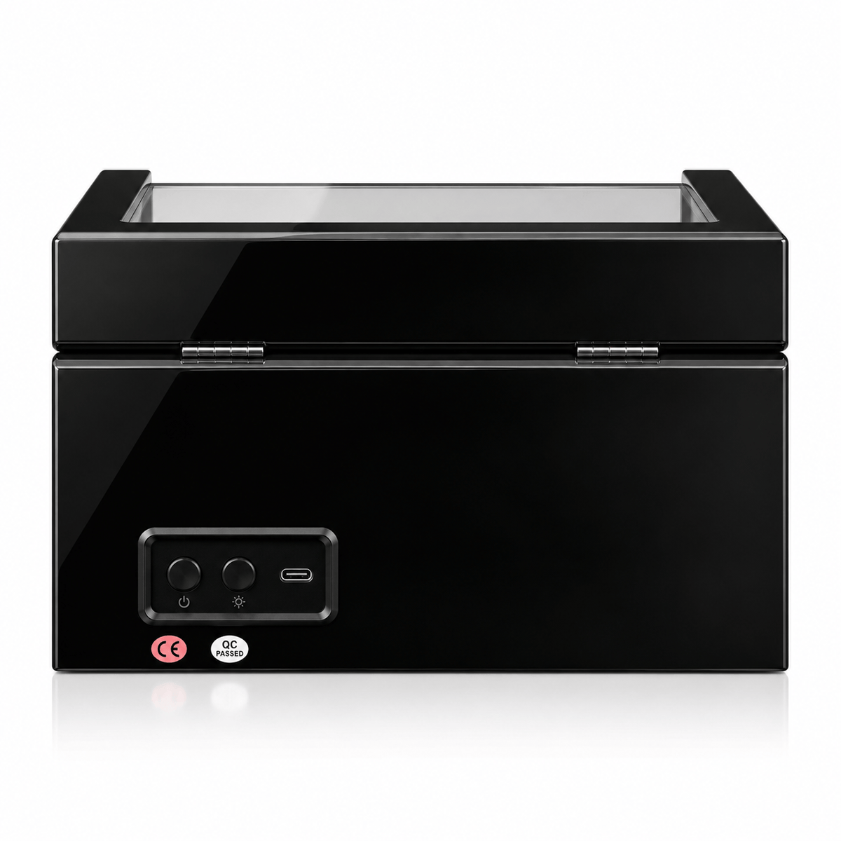 The Time Foundry 4 Slot Watch Winder for Automatic Watches, Piano Black, Bidirectional