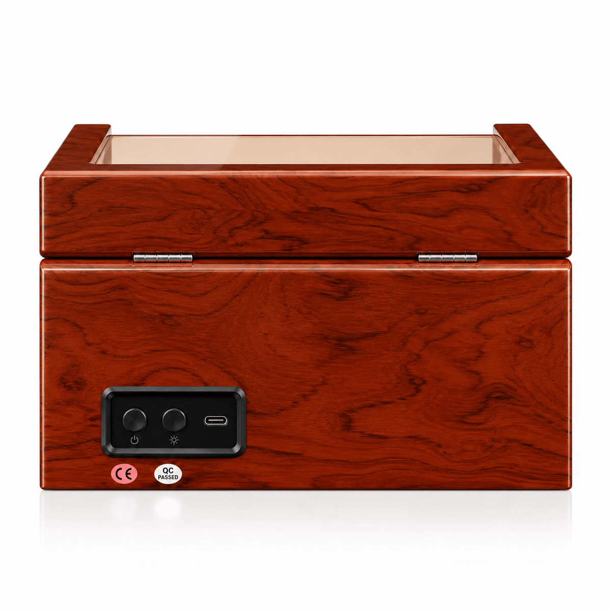 The Time Foundry 4 Slot Watch Winder for Automatic Watches, Rosewood, Bidirectional