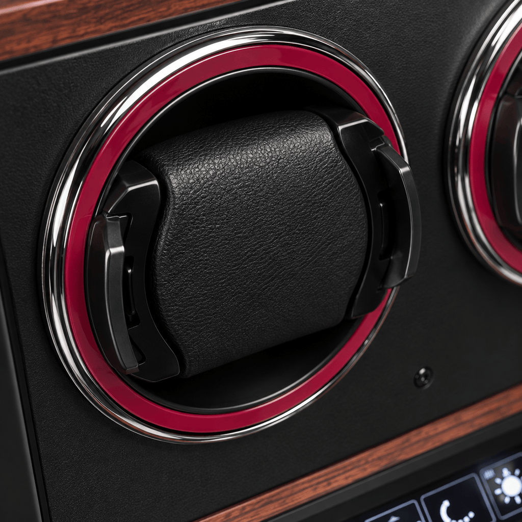 The Time Foundry Dual Watch Winder for Automatic Watches, Rosewood, Fingerprint Lock