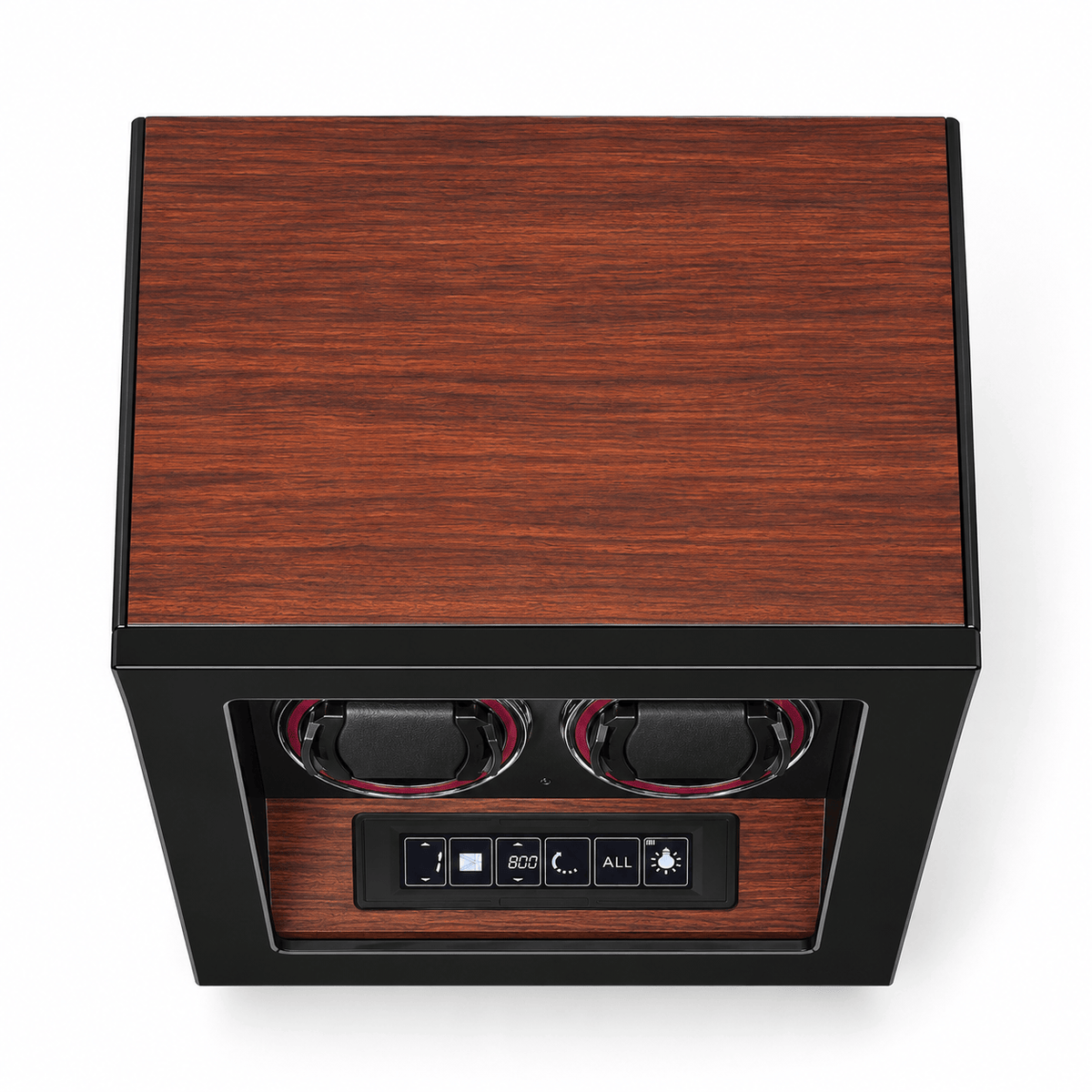 The Time Foundry Dual Watch Winder for Automatic Watches, Rosewood, Fingerprint Lock